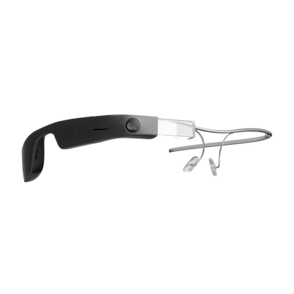 Photo of the Envision Glasses with the titanium frames (Side view)